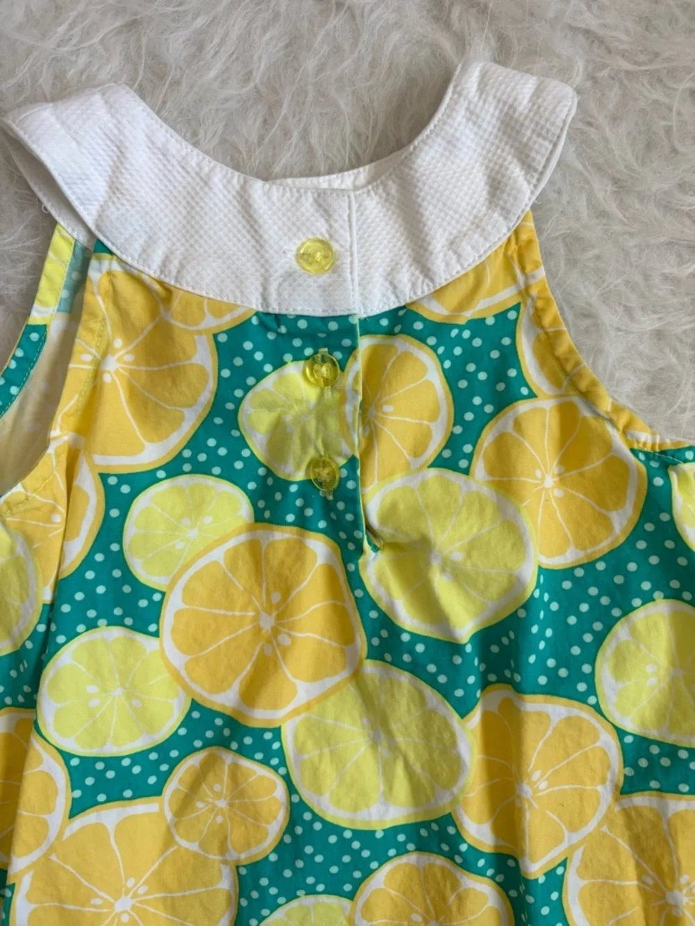 Gymboree Girls Bright Lemon & Citrus Print Summer Dress